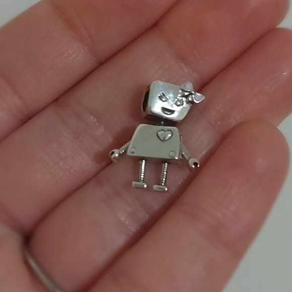 925 Sterling Silver Bella Bot Charm - Picture 3 of 5